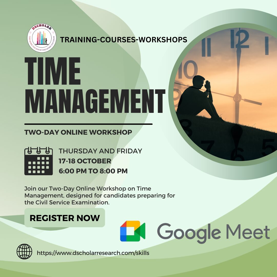 TWO-DAY ONLINE WORKSHOP ON TIME MANAGEMENT